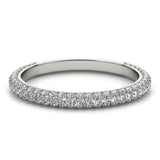 Straight Pave Diamond Wedding Band
