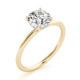 14k Gold Hidden Halo Round Diamond Engagement Ring