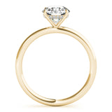 14k Gold Hidden Halo Round Diamond Engagement Ring