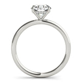 14k Gold Hidden Halo Round Diamond Engagement Ring