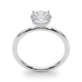 14k Gold Hidden Halo Round Diamond Engagement Ring