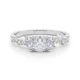 14k Gold East West Engagement Ring