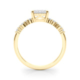 14k Gold East West Engagement Ring
