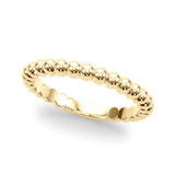 14k Gold Beaded Wedding Band
