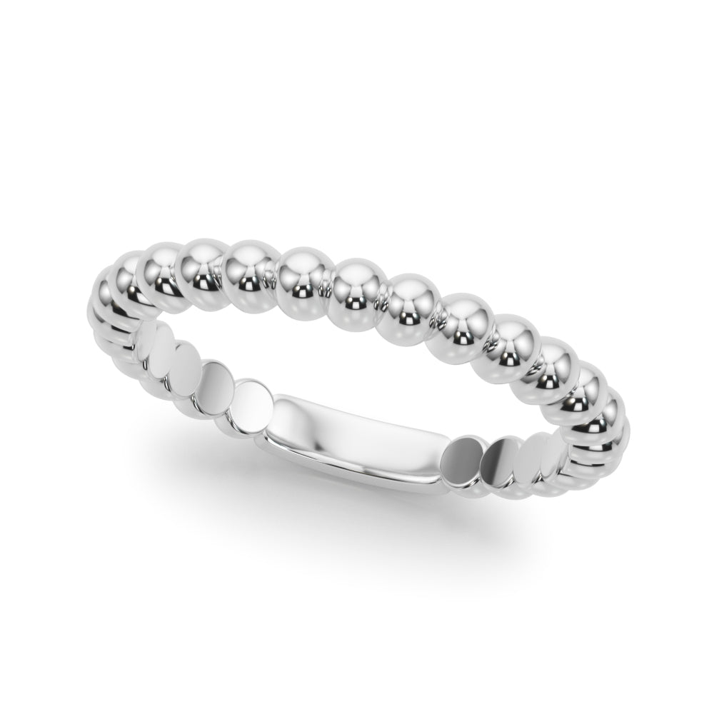 14k Gold Beaded Wedding Band