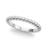 14k Gold Beaded Wedding Band