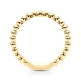 14k Gold Beaded Wedding Band
