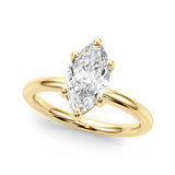 14k Gold Solitare Marquise Diamond Engagement Ring