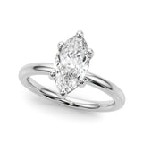 14k Gold Solitare Marquise Diamond Engagement Ring