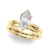 14k Gold Solitare Marquise Diamond Engagement Ring
