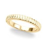 14k Gold Textured Wedding Band