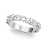 14k Gold Cluster Diamond Wedding Band