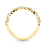 14k Gold Cluster Diamond Wedding Band