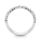 14k Gold Cluster Diamond Wedding Band