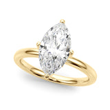 14k Gold Marquise Diamond Engagement Ring