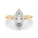 14k Gold Marquise Diamond Engagement Ring