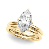 14k Gold Marquise Diamond Engagement Ring