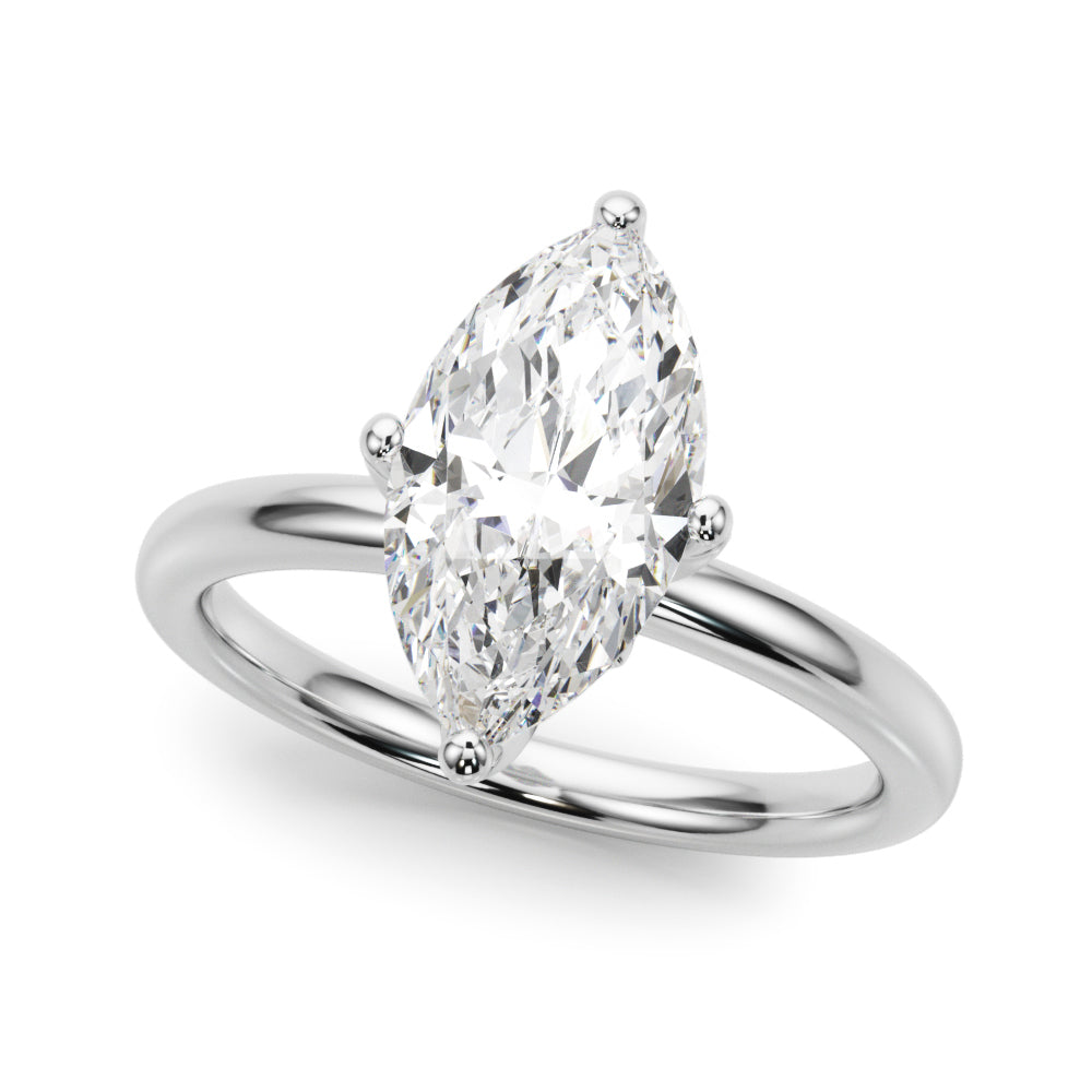 14k Gold Marquise Diamond Engagement Ring