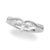 Nature Inspired Marquise Diamond Wedding Band