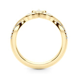 Nature Inspired Marquise Diamond Wedding Band