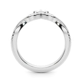 Nature Inspired Marquise Diamond Wedding Band