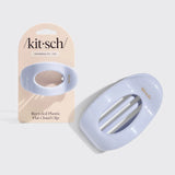 Kitsch recycled plastic flat cloud clip with packaging on a white background