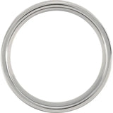 Titanium Grooved Inlay Comfort-Fit Men's Wedding Band