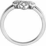 14K Gold .06ct Natural Diamond Contour Wedding Band