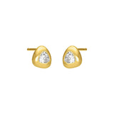 FYB Jewelry Sondra gold-plated sterling silver cubic zirconia stud earrings