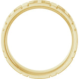 14k Gold Cross Men's Wedding Band