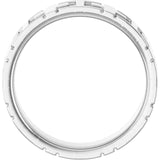 14k Gold Cross Men's Wedding Band