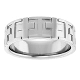 14k Gold Cross Men's Wedding Band