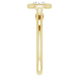 14k Gold Round Bezel Set Engagement Ring