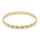 14k Gold Twisted Wedding Band