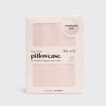 Kit-sch satin pillowcase packaging on a light gray background