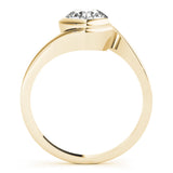 14k Gold Round Diamond Solitaire Bypass Engagement Ring