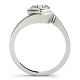 14k Gold Round Diamond Solitaire Bypass Engagement Ring