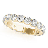 14k Gold .50ct Lab Grown Diamond Shared Prong Eternity Wedding Band