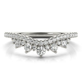 14k Gold Contour Crown Wedding Band