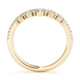14k Gold Contour Crown Wedding Band
