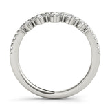 14k Gold Contour Crown Wedding Band