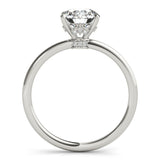 14k Gold Hidden Halo Accented Engagement Ring