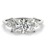 14k Gold Nature Inspired Round Diamond Engagement Ring