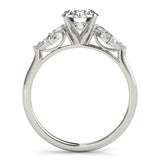 14k Gold Nature Inspired Round Diamond Engagement Ring