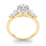 14k Gold Nature Inspired Round Diamond Engagement Ring