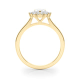 14k Gold Halo Pear Engagement Ring