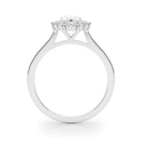 14k Gold Halo Pear Engagement Ring