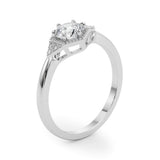 14k Gold Round Vintage Inspired Engagement Ring