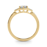 14k Gold Round Vintage Inspired Engagement Ring