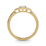 14k Gold Vintage Inspired Emerald Engagement Ring